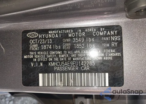 2014 Hyundai Accent Se z USA, uszkodzony, nr VIN KMHCU5AE9EU142285